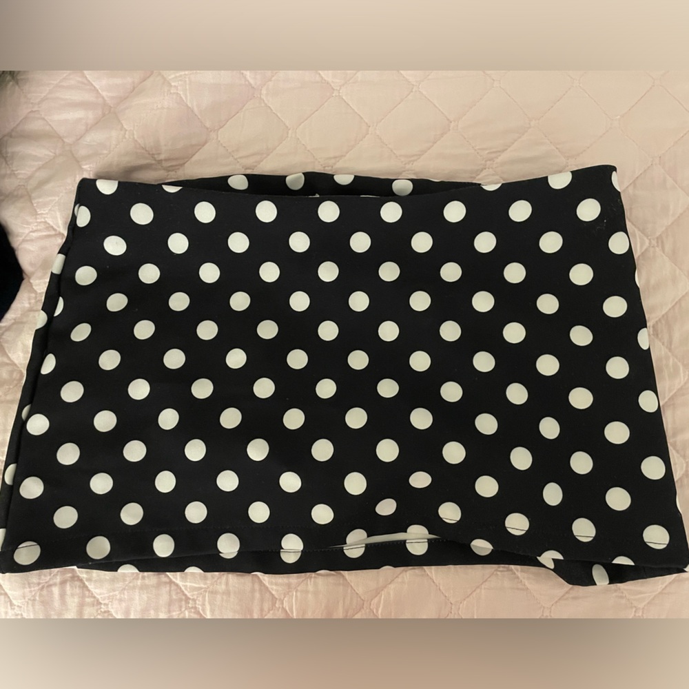 SHEIN Black & White Polka Dot Midi Skirt